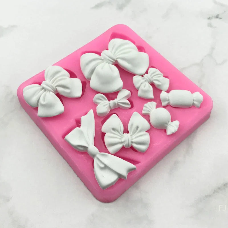 Faralicious Coquette Bow Mold - Cute Mini Bow Silicone Mold for Resin, Cake Decor