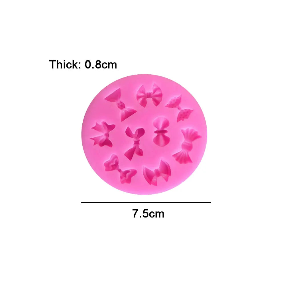 Silicone World Bowknot Cake Silicone Mold Cute Bow Molds DIY Fondant Chocolate Baking Tool Resin Art Mould Decoration Pastry