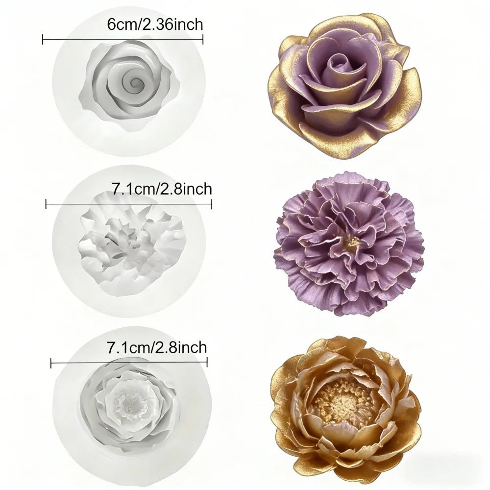 Silicone Bowknot Flower Mold, 1pc, Flexible and Reusable for Chocolate, Fondant, Cake and Cupcake Decorating