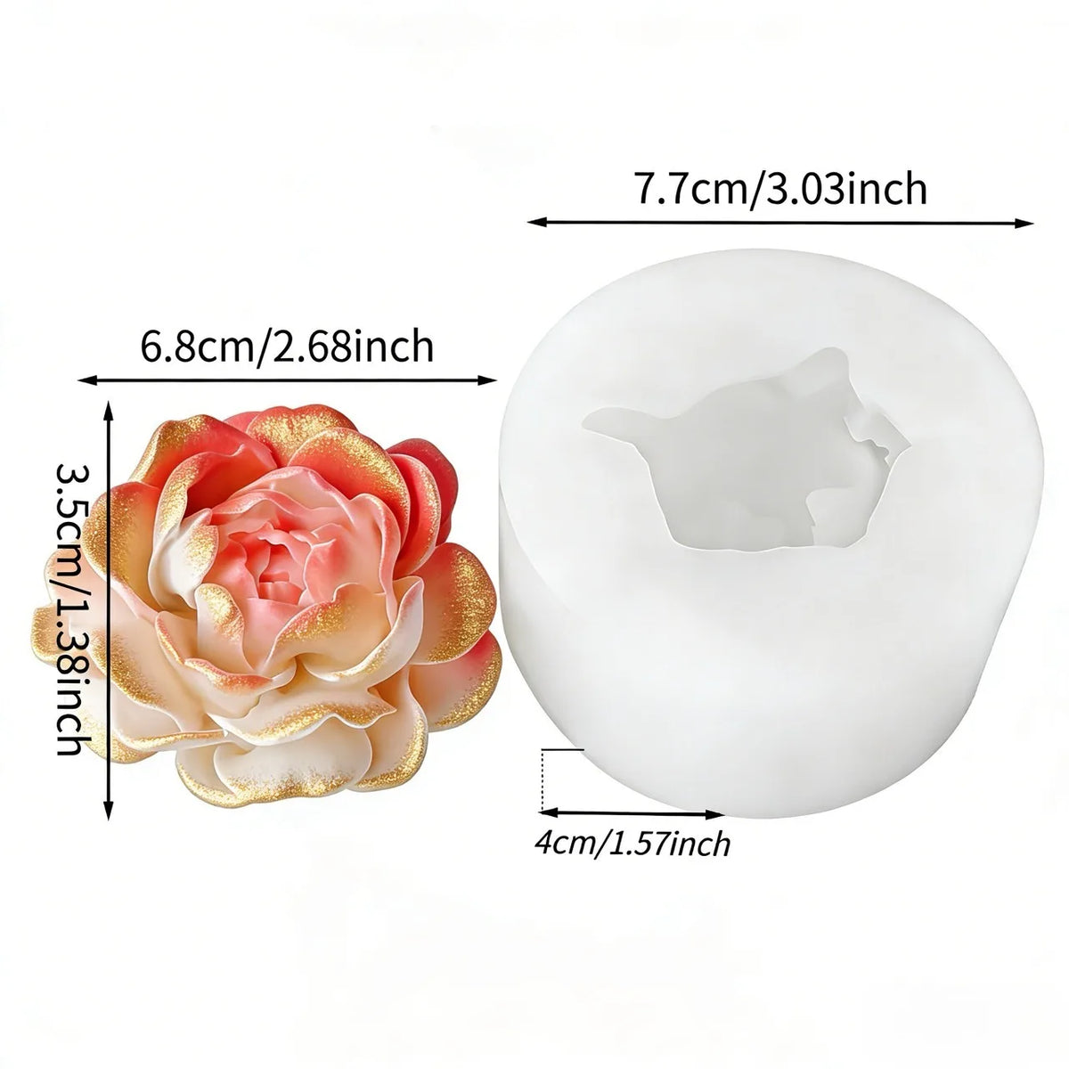 Silicone Bowknot Flower Mold, 1pc, Flexible and Reusable for Chocolate, Fondant, Cake and Cupcake Decorating
