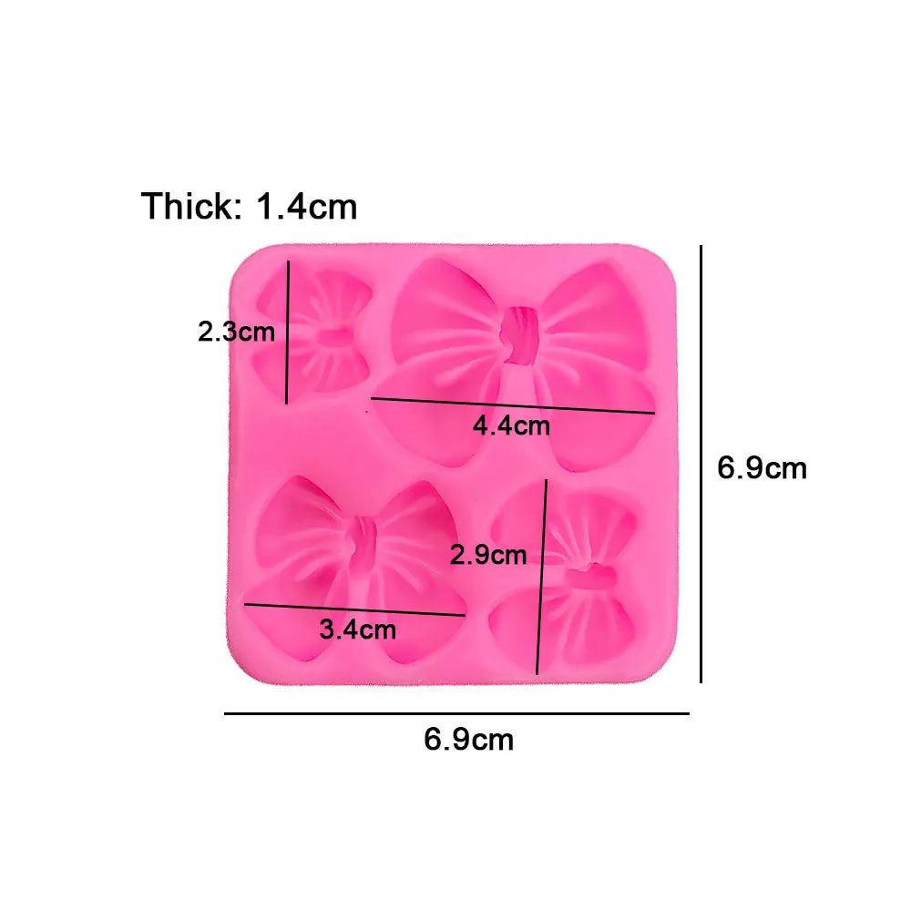 Silicone World Bowknot Cake Silicone Mold Cute Bow Molds DIY Fondant Chocolate Baking Tool Resin Art Mould Decoration Pastry