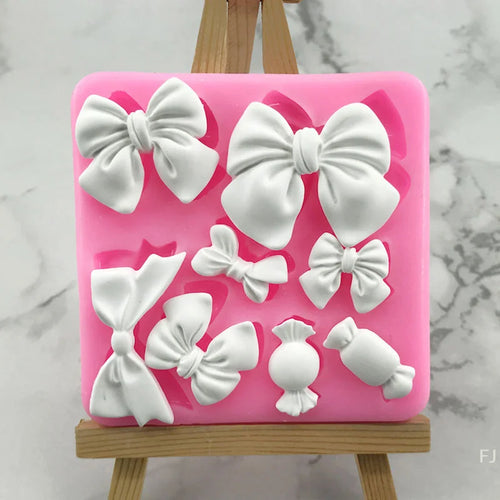 Faralicious Coquette Bow Mold - Cute Mini Bow Silicone Mold for Resin, Cake Decor