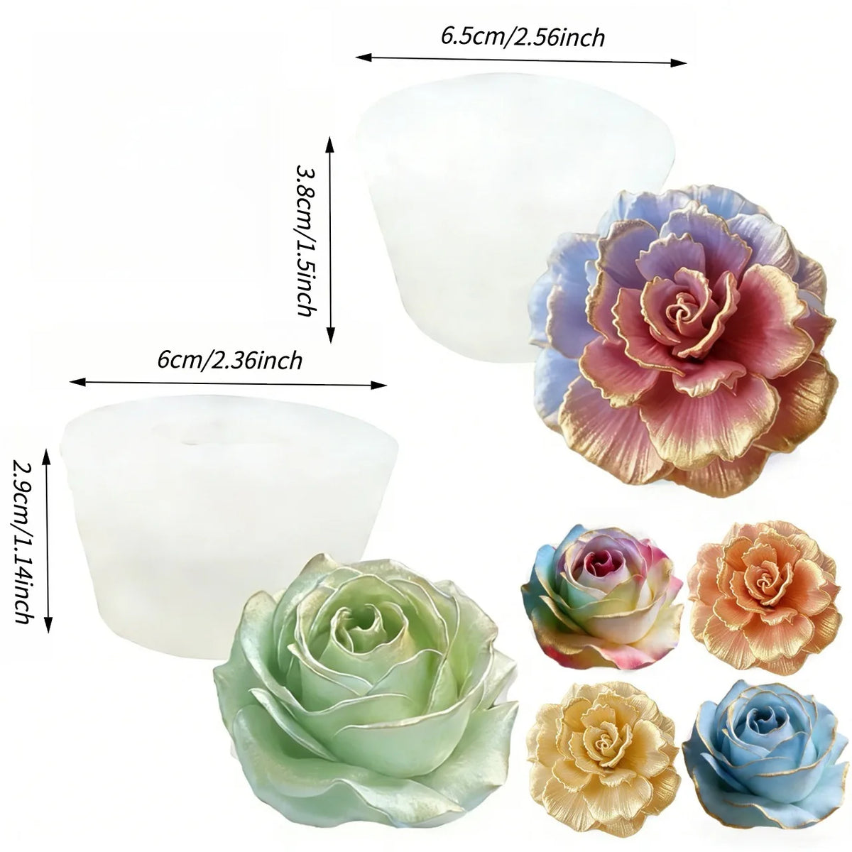 Silicone Bowknot Flower Mold, 1pc, Flexible and Reusable for Chocolate, Fondant, Cake and Cupcake Decorating