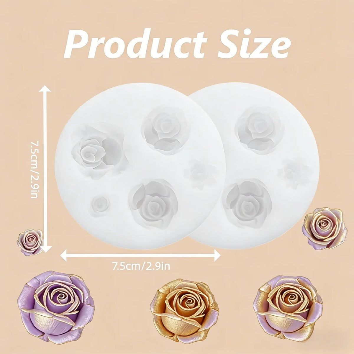 Silicone Bowknot Flower Mold, 1pc, Flexible and Reusable for Chocolate, Fondant, Cake and Cupcake Decorating