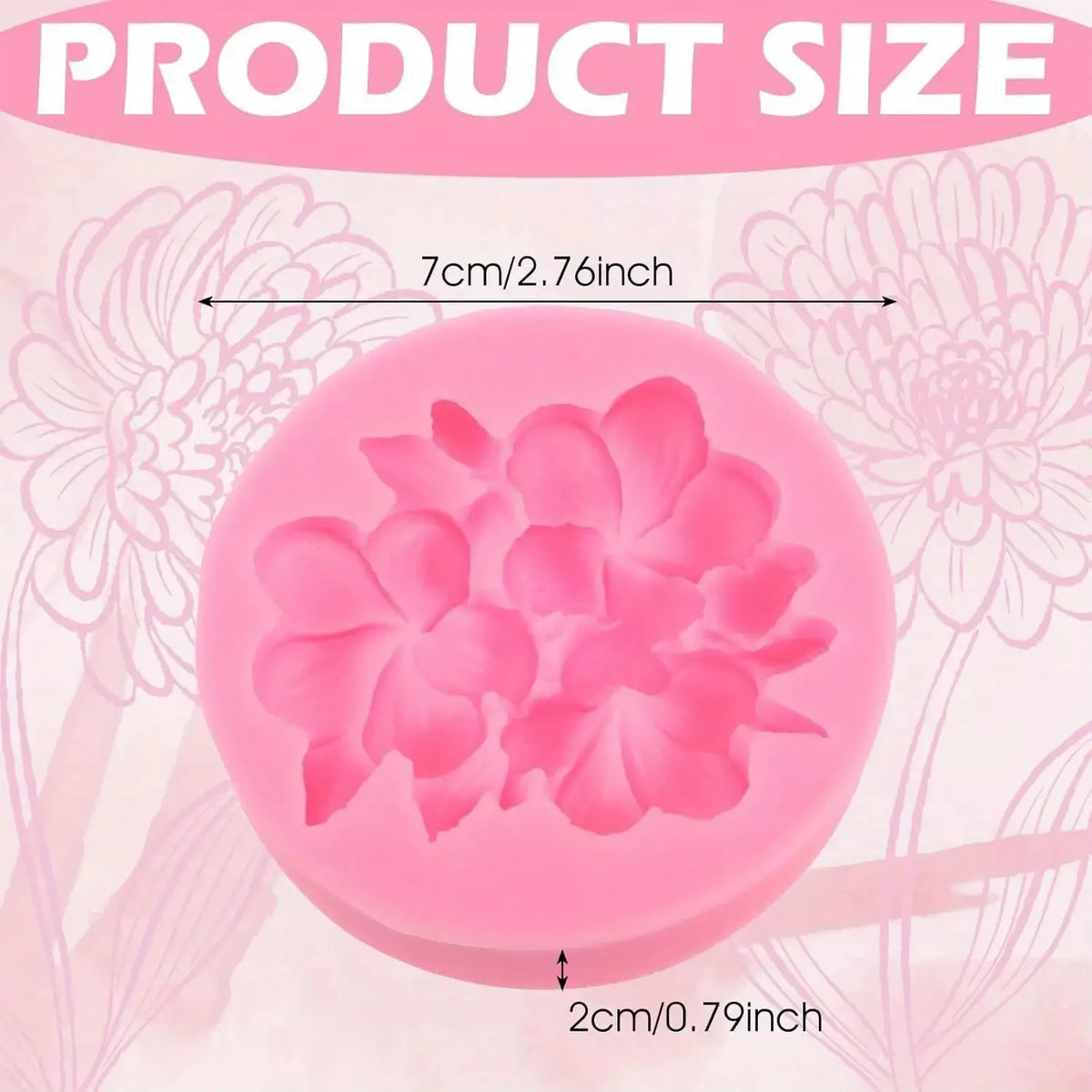 Silicone Bowknot Flower Mold, 1pc, Flexible and Reusable for Chocolate, Fondant, Cake and Cupcake Decorating